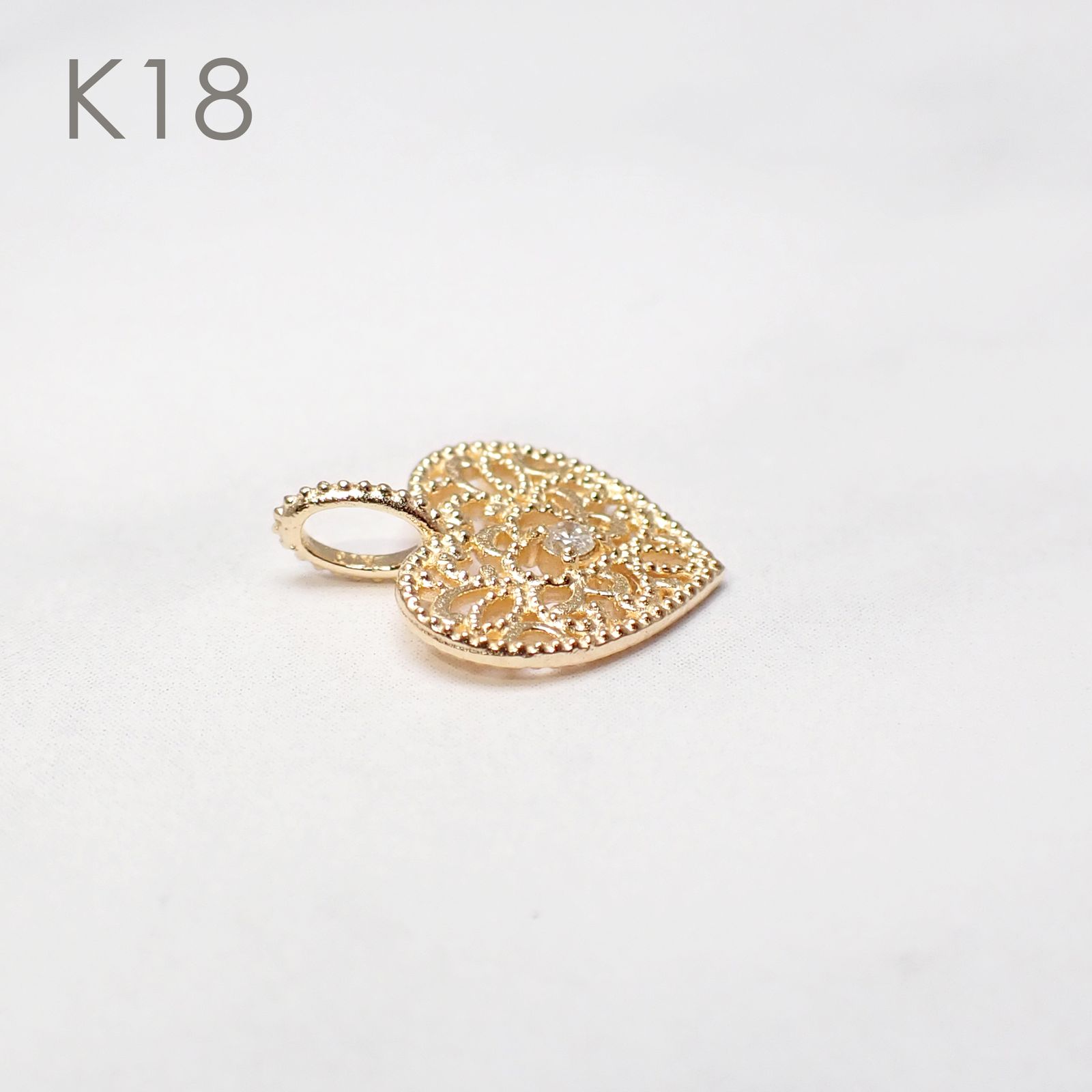 ◇K18/K10 Beata（ビィータ）◇ハート [ラッキーチャーム/ペンダントトップ※チェーン別売り]