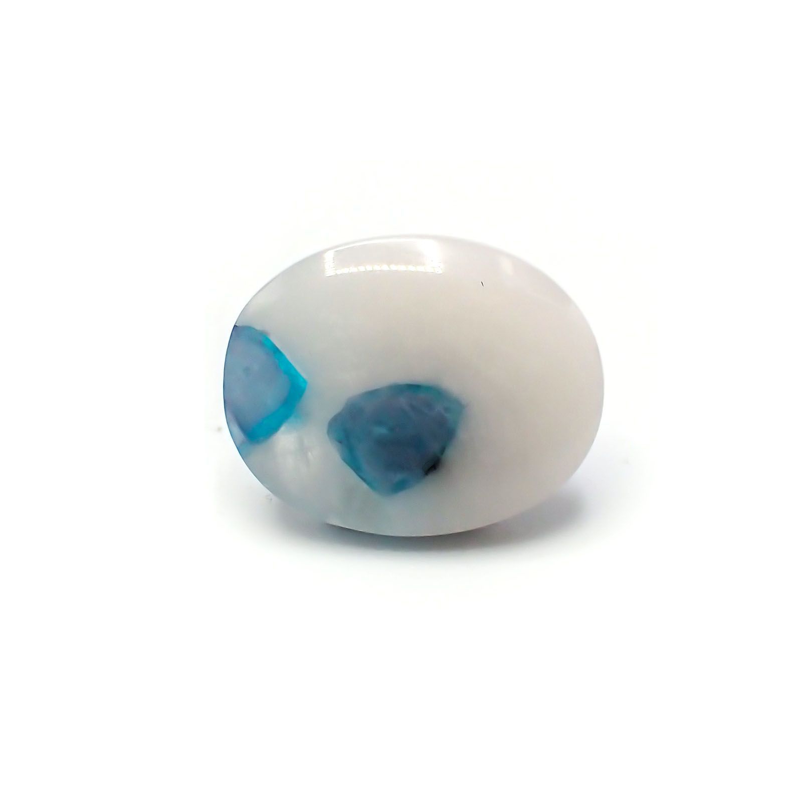 パライバトルマリンインクォーツ ブラジル産 ルース 3.46ct[20062787]12.1×9.6mm前後