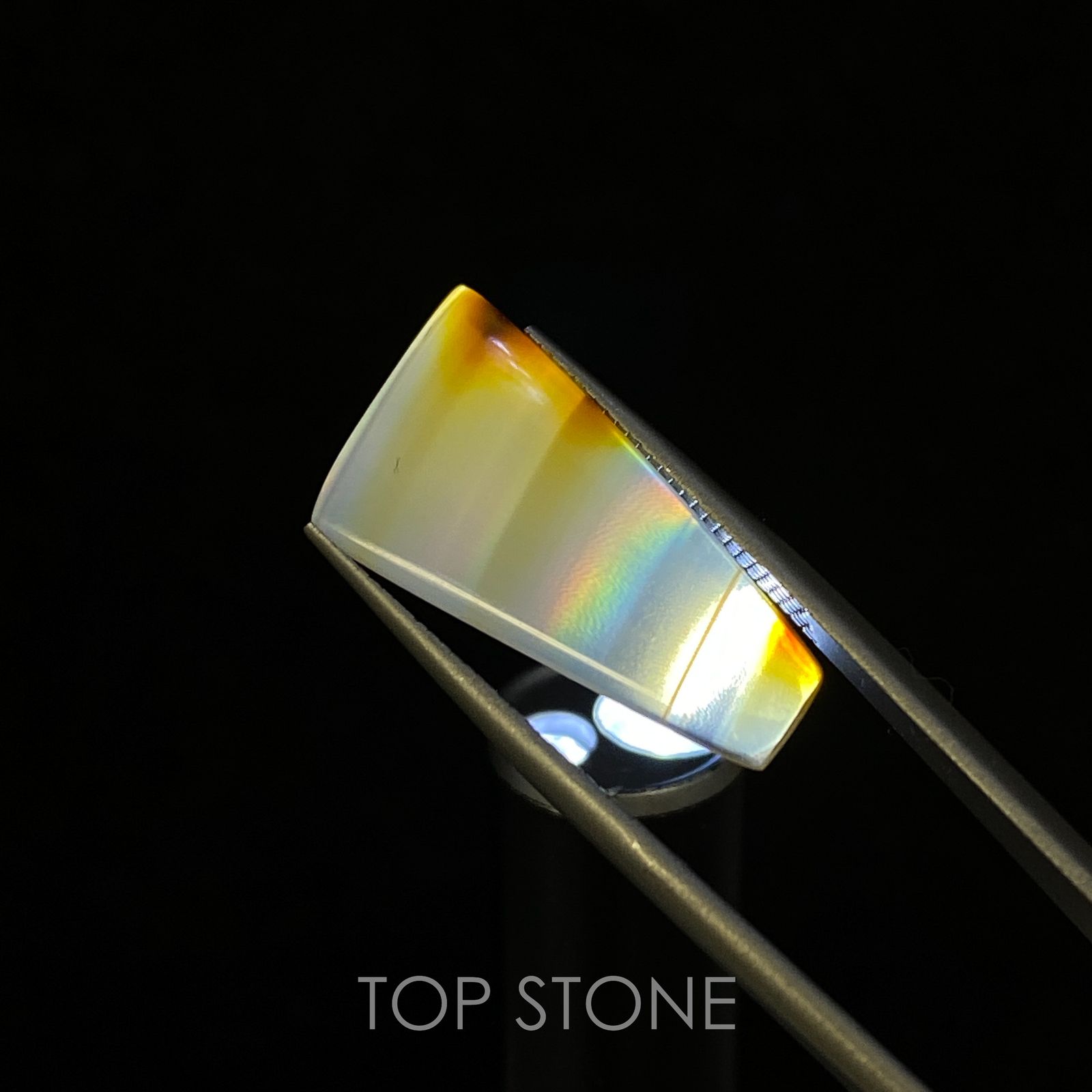 ◇フリーフォーム◇アイリスアゲート スライス インドネシア・スマトラ産 5.35ct[221118998]23.7x13.2mm前後