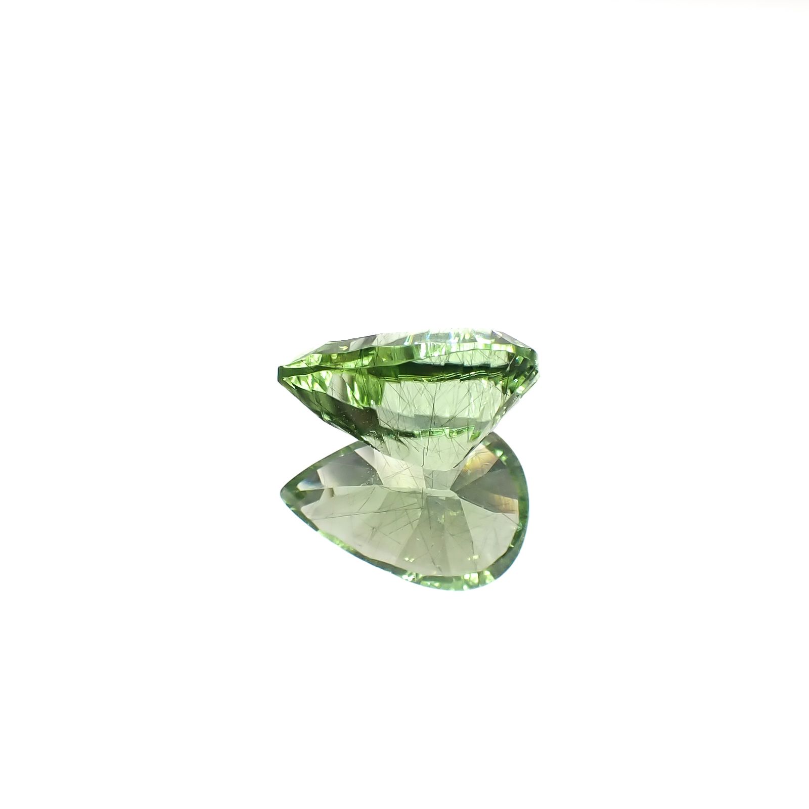 ◇コンケーブカット◇ルドウィジャイトインペリドット パキスタン産 3.04ct[240628422]11.5x7.8mm前後