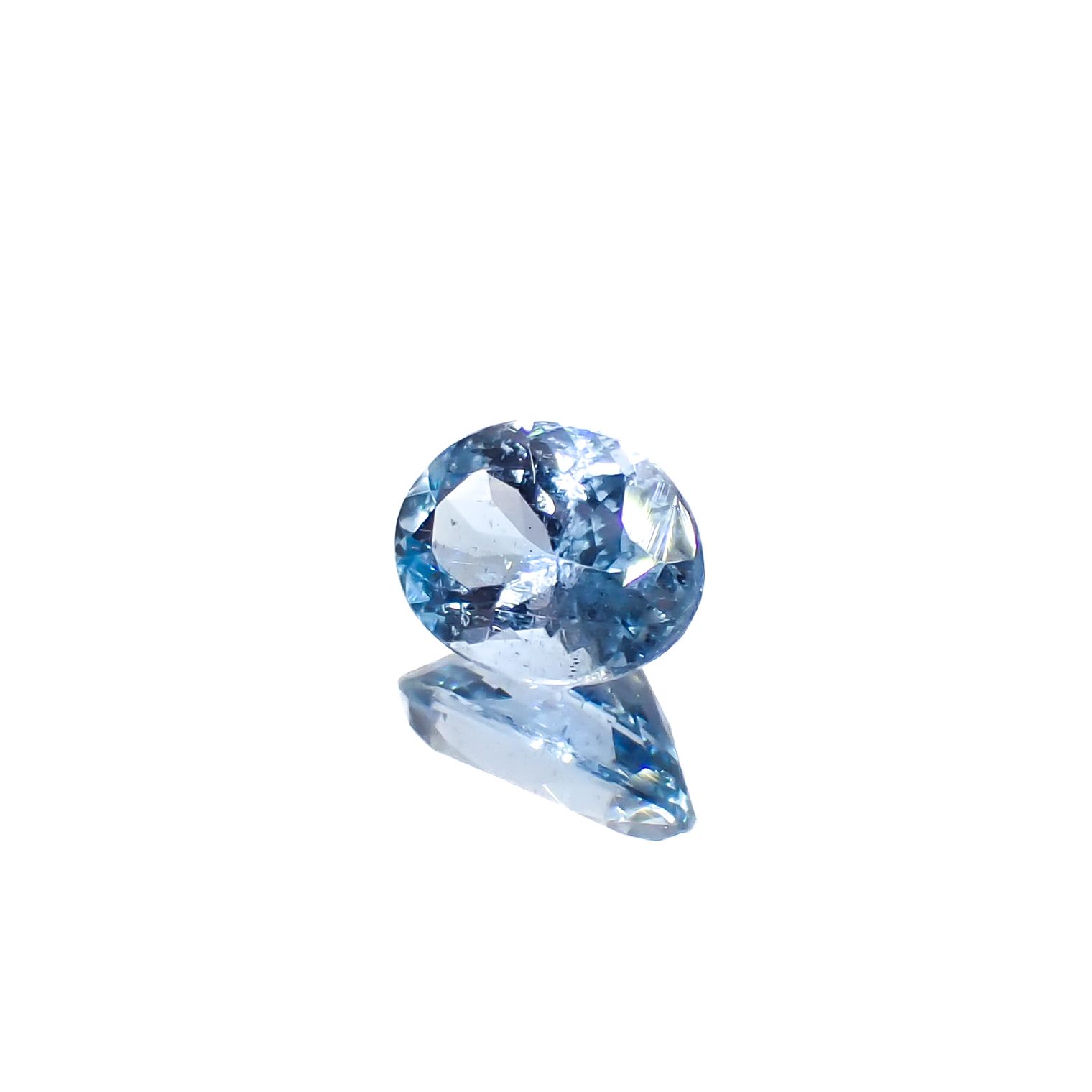 アクアマリン サンタマリアカラー マダガスカル産 0.85ct[240326972]7.4x5.5mm前後