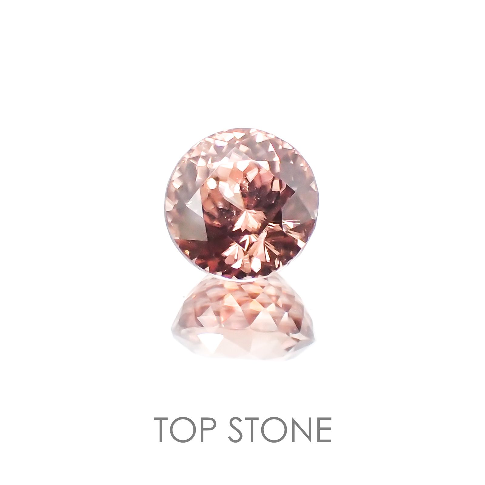 オレンジジルコン(宝石名ジルコン) スリランカ/カンボジア産 2.59ct 識別済[20128041]7×7mm前後