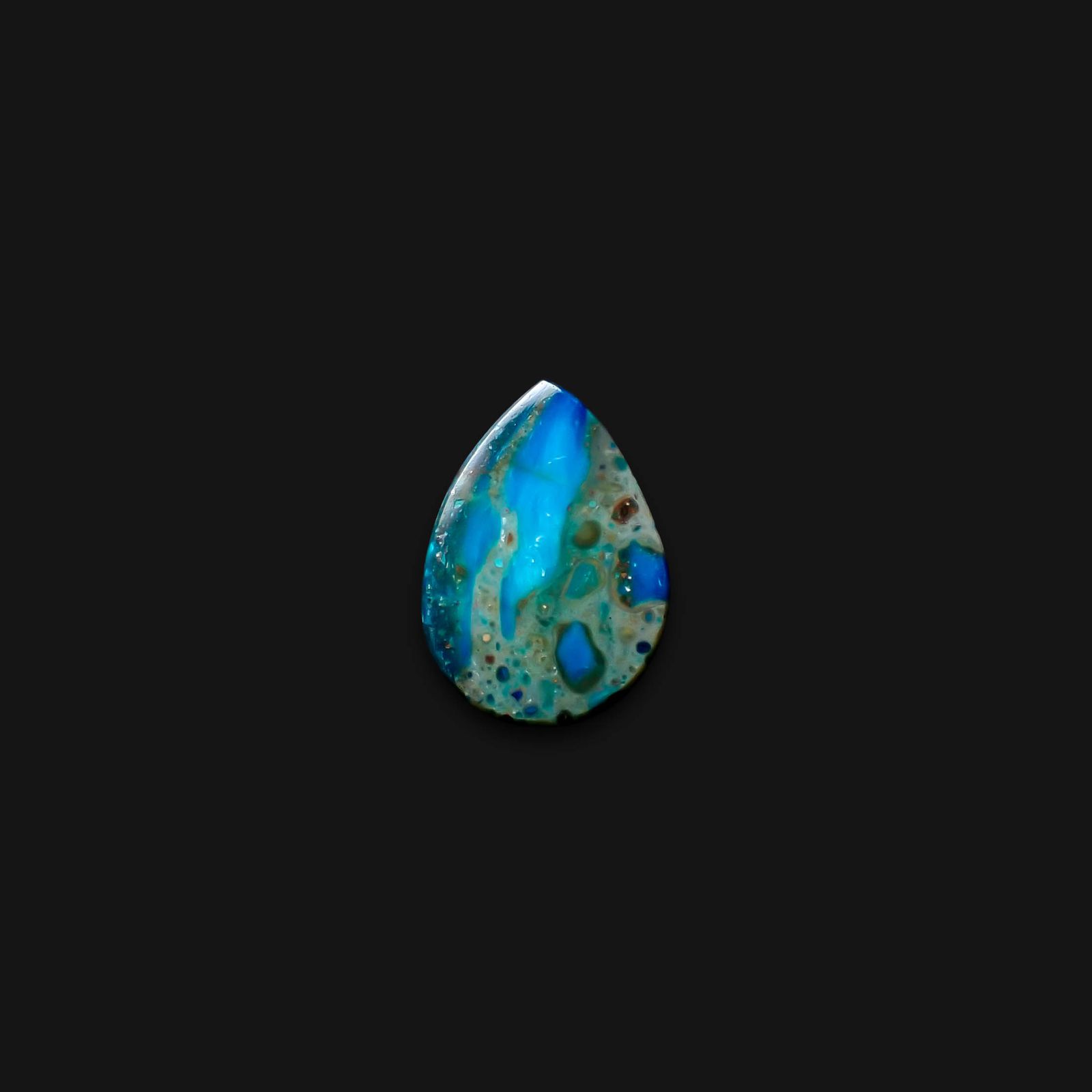 ブルーオパール ペルー産 3.24ct [250430263]15x10.5mm前後
