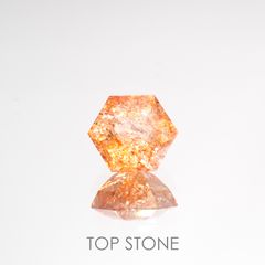 ◇ヘキサゴンカット◇イリュージョンサンストーン インド産 1.24ct[220115493]6.5x6.5mm前後