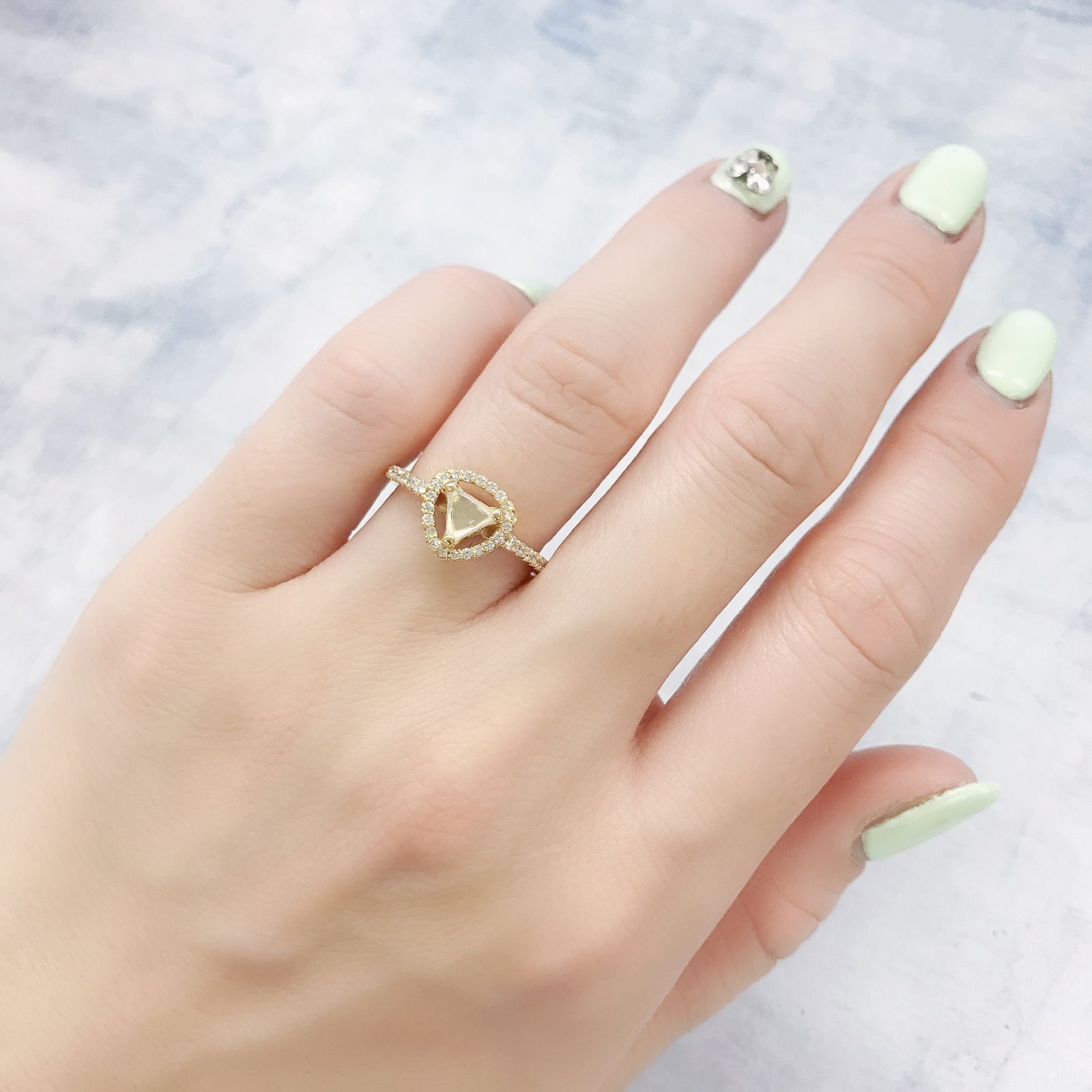 ◇La Clarte(ラ・クラルテ)◇K18マクルダイヤモンド リング#11 カナダ産 0.40ct[220115334]