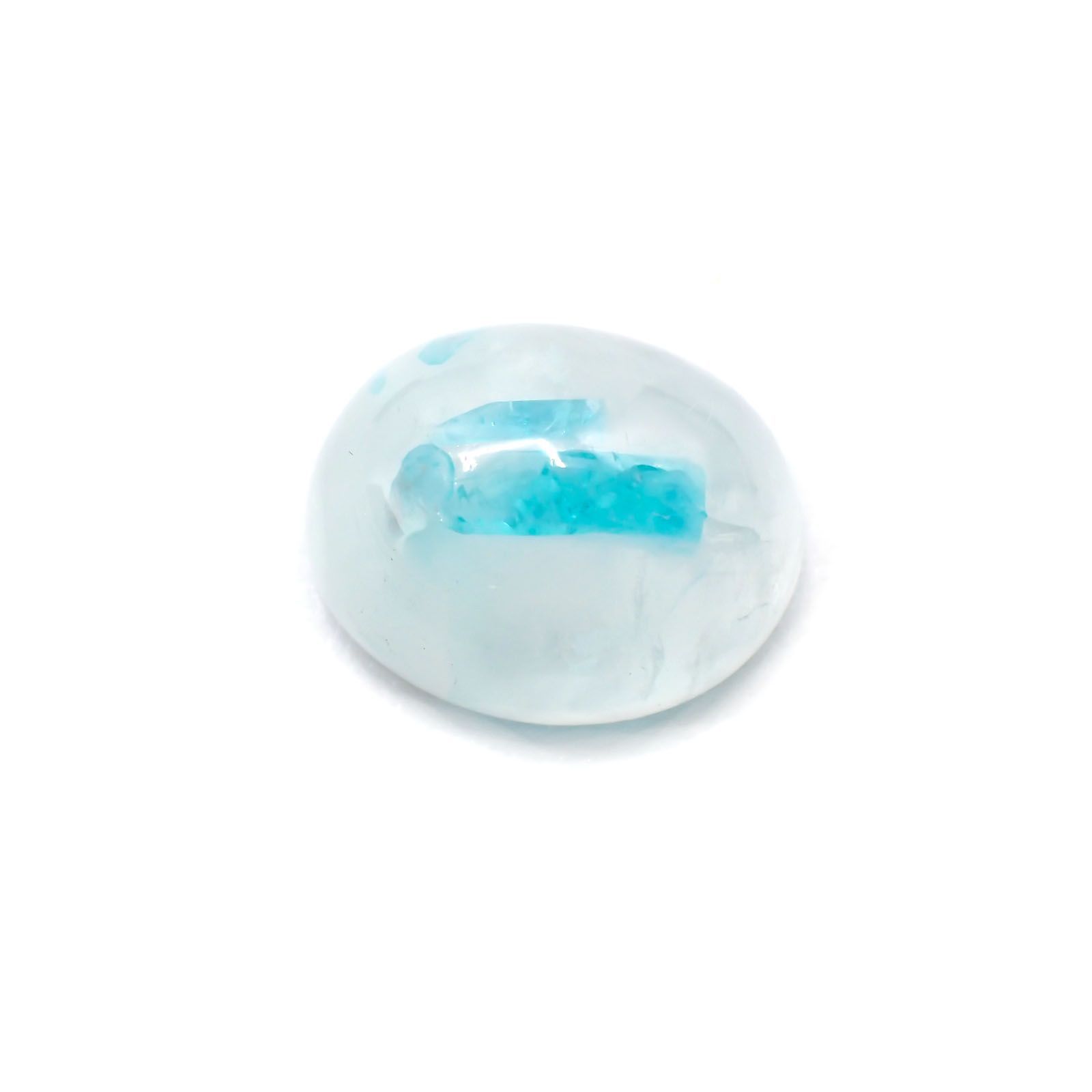 パライバトルマリンインクォーツ ブラジル産 ルース 3.69ct[210310306]10.8×8.8mm前後