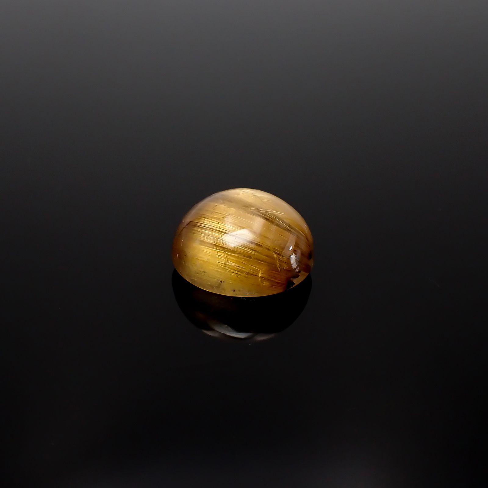 ルチルクォーツキャッツアイ ブラジル産 11.76ct[240125645]14.5x14.5mm前後
