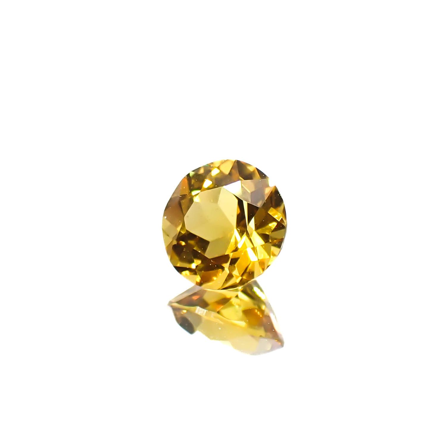 ゴールデンベリル(宝石名ベリル)ブラジル産 0.46ct 識別済[250530352]5.1x5.1mm前後