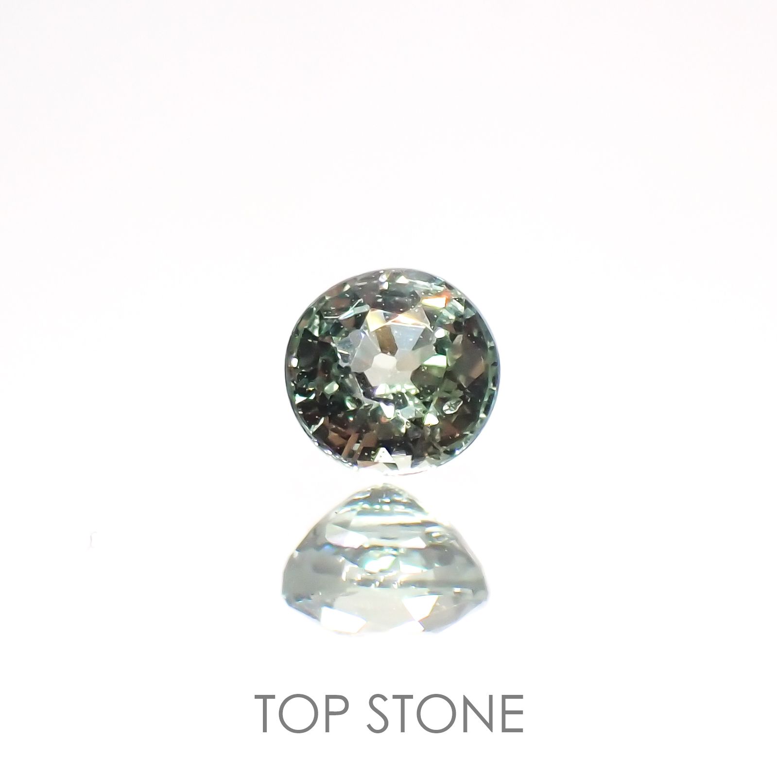 グリーンクリソベリル(宝石名クリソベリル)スリランカ/マダガスカル産 0.22ct 識別済[220114466]3.2x3.2mm前後