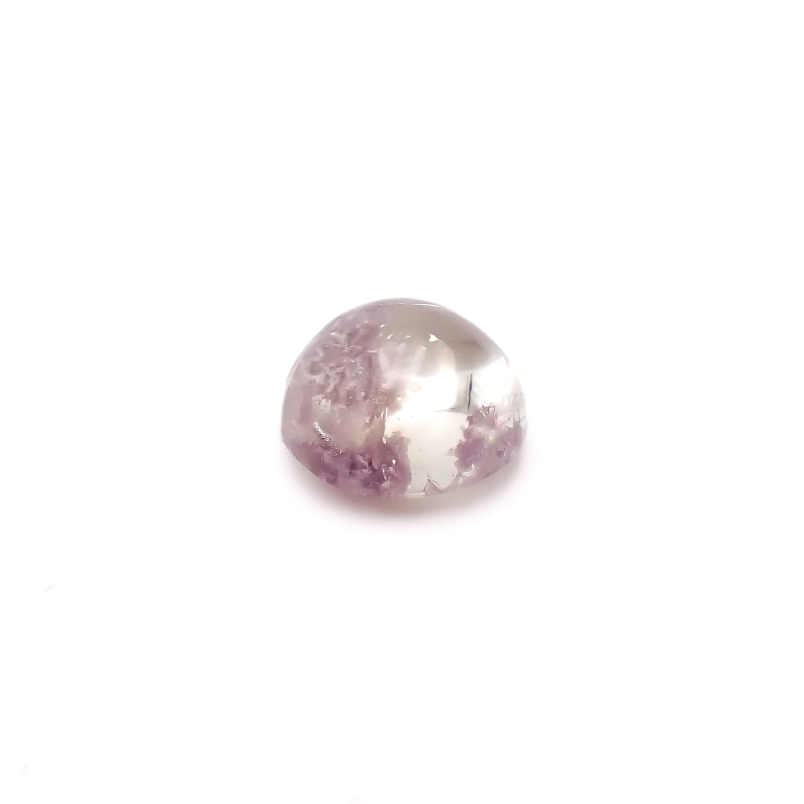 レピドライトインクォーツ ブラジル・ミナスジェライス州産 8.46ct / 12.9x12.8mm前後 [260331884]