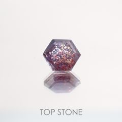 ◇ヘキサゴンカット◇ブラッドショットアイオライトSA インド産 ルース 0.55ct[210610988]5.1×5.1mm前後