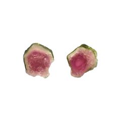ウォーターメロントルマリン原石スライス 2個セット ブラジル産 3.51ct[220515691]9.1-9.9x7.7-8.7mm前後