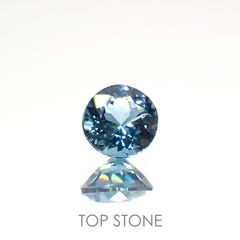ブルートルマリン(宝石名トルマリン)アフガニスタン産 0.41ct 識別済[220115320]4.7x4.6mm前後