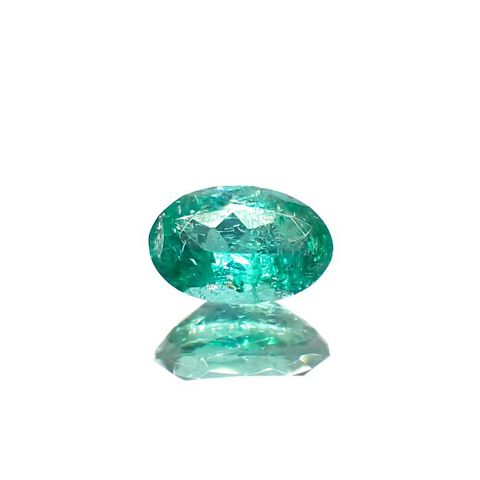 パライバトルマリン(宝石名トルマリン/別名パライバ・トルマリン)ブラジル・キントス鉱山産 0.362ct ソ付(宝貴協)[221018732]5.5x3.7mm前後