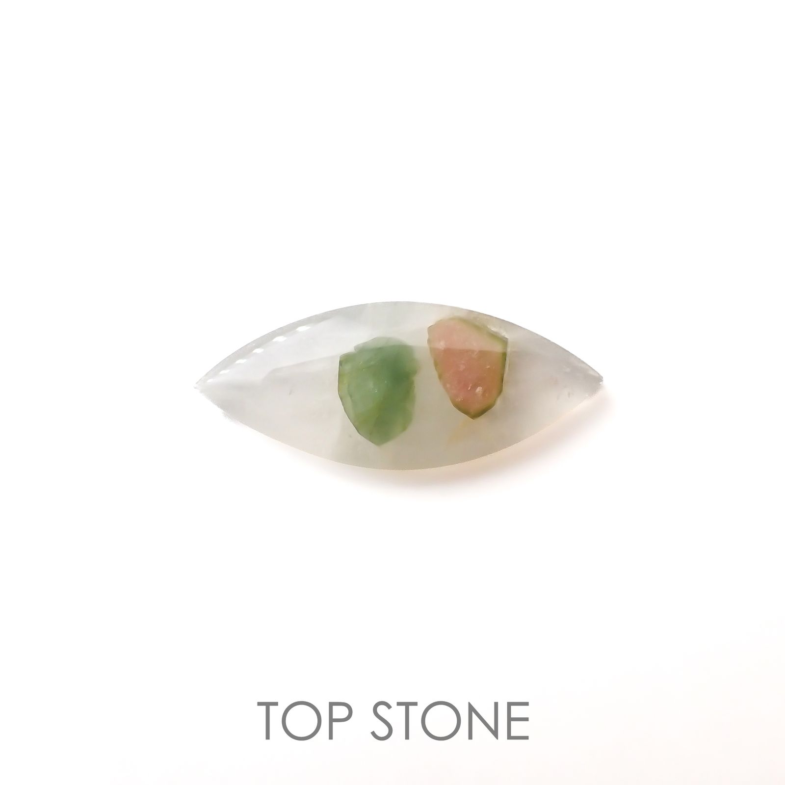 ミラクルトルマリンインクォーツ(宝石名トルマリネーテッド・クォーツ)ブラジル産 13.84ct 識別済[220917723]32x13.3mm前後