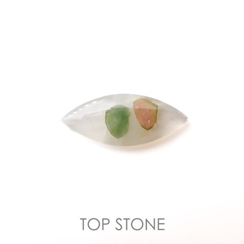 ミラクルトルマリンインクォーツ(宝石名トルマリネーテッド・クォーツ)ブラジル産 13.84ct 識別済[220917723]32x13.3mm前後