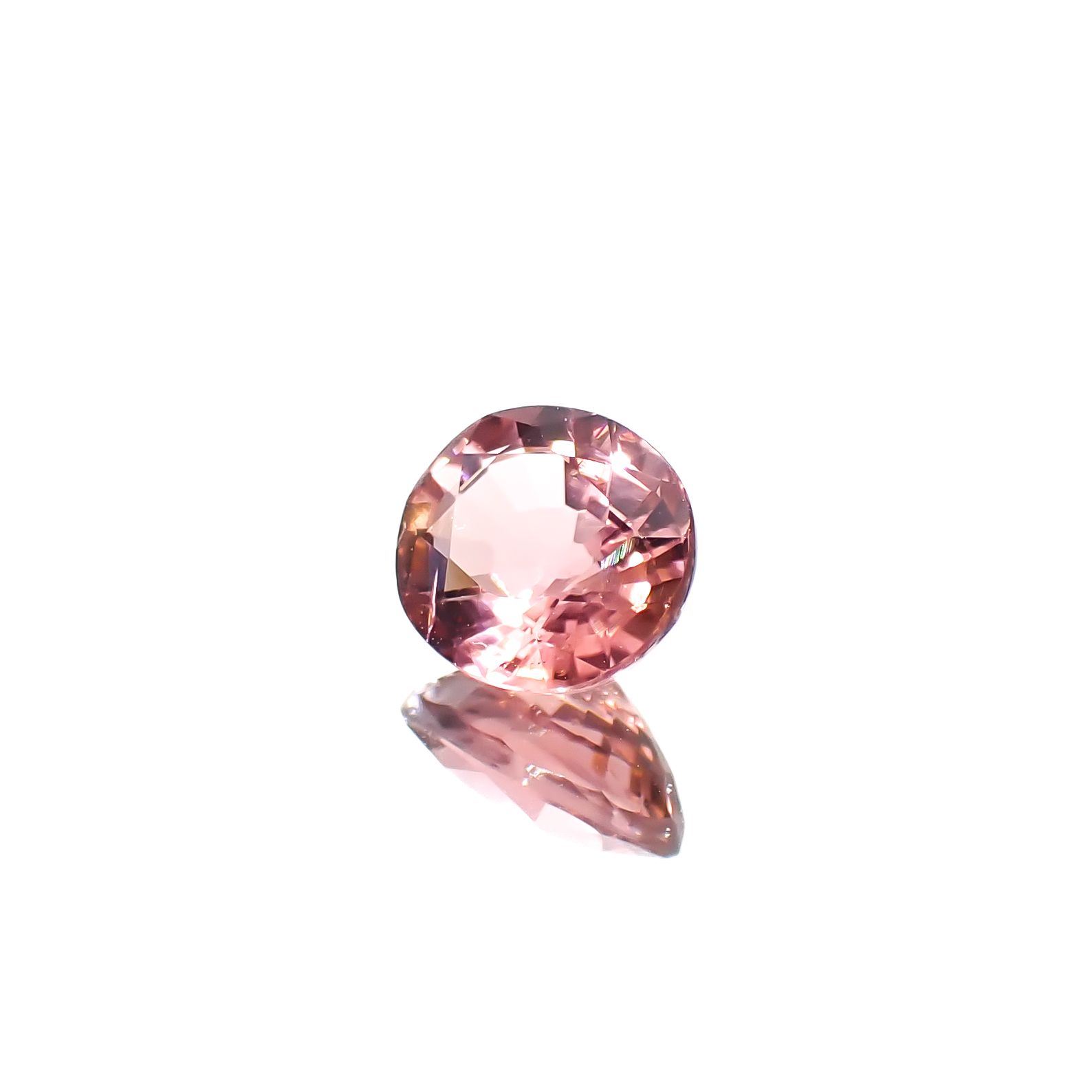 ローズピンクトルマリン(宝石名ピンク・トルマリン)ブラジル/アフリカ産 0.87ct 識別済[240929140]6.7x5.7mm前後