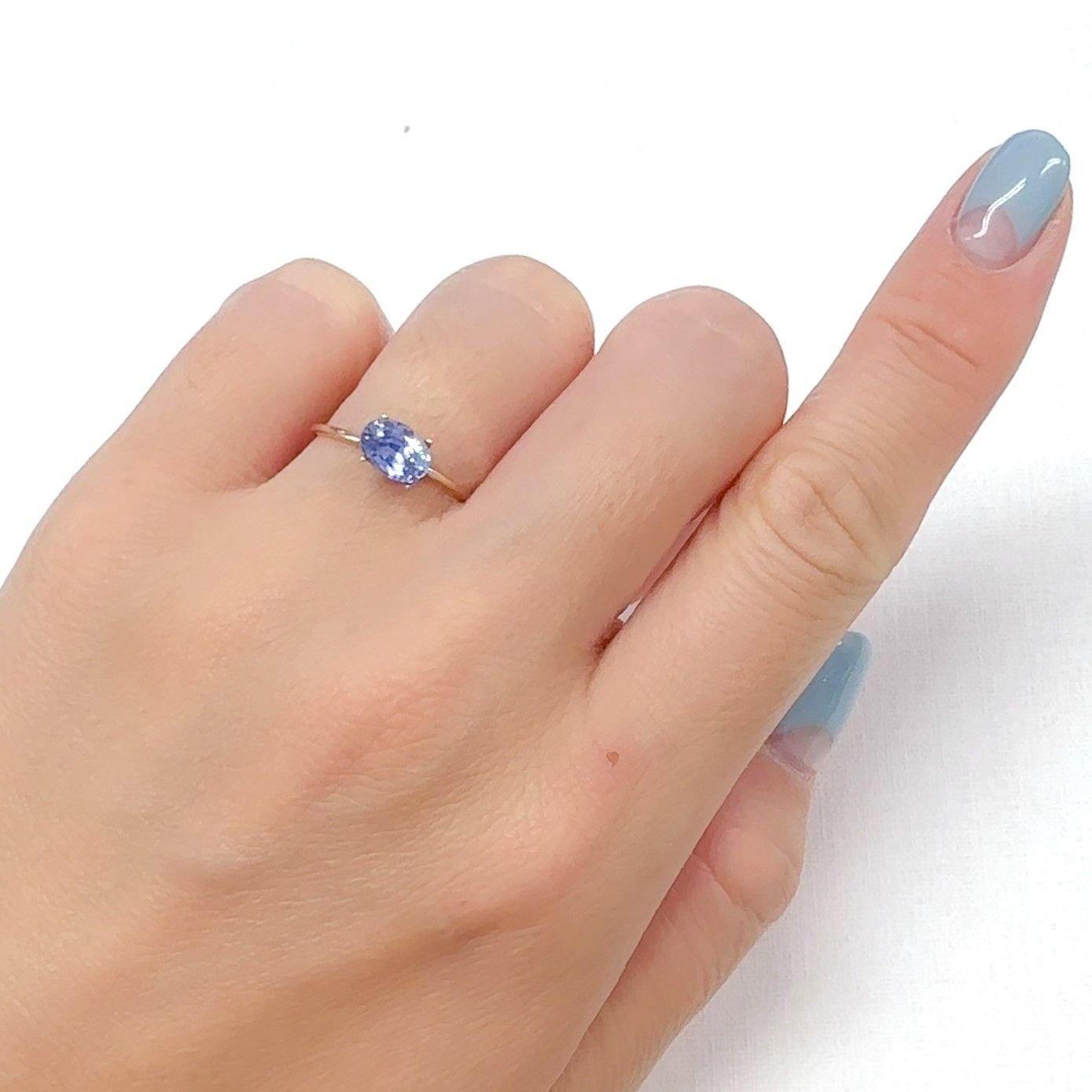 サファイア 非加熱(宝石名ブルー・サファイア)スリランカ/マダガスカル産 1.25ct GIT鑑付[240828675]6.91x4.96mm前後