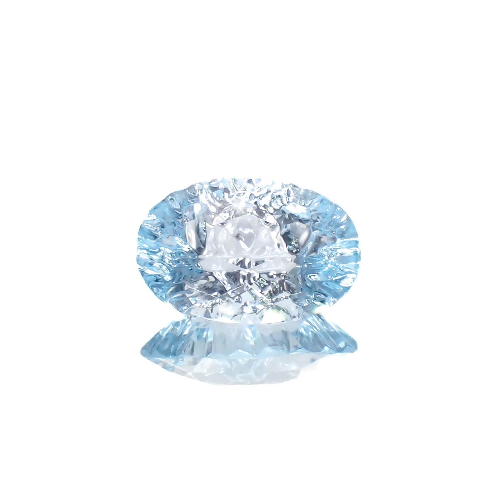 ◇カスタムカット◇ブルートパーズ ブラジル産 3.65ct[221219339]12x8.1mm前後