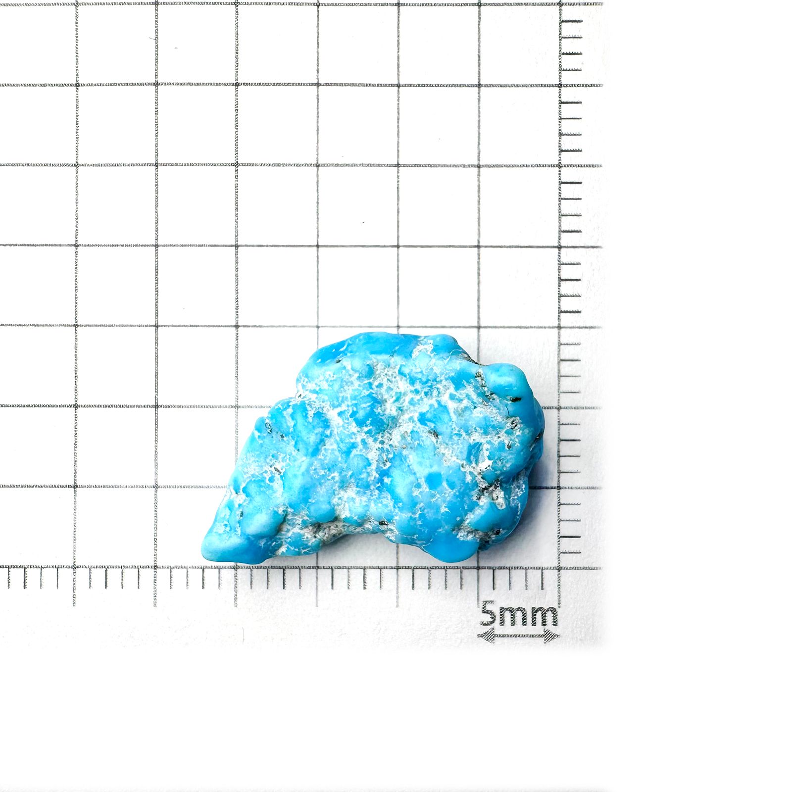 ターコイズ 原石 アメリカ・アリゾナ州キングマン産 10.32ct[240226371]18.2x13.3mm前後