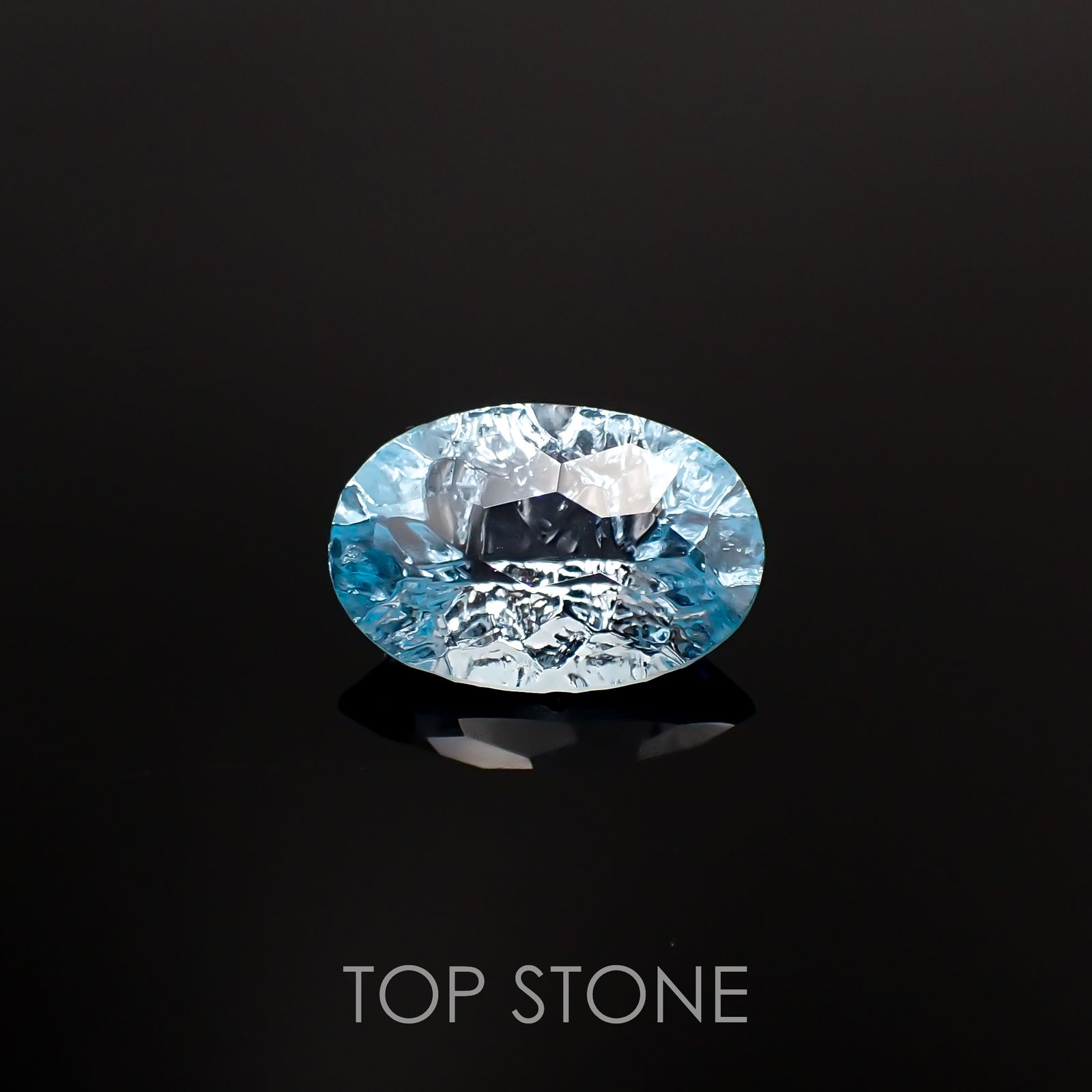 ◇カスタムカット◇ブルートパーズ ブラジル産 3.64ct[221219331]12x8.1mm前後