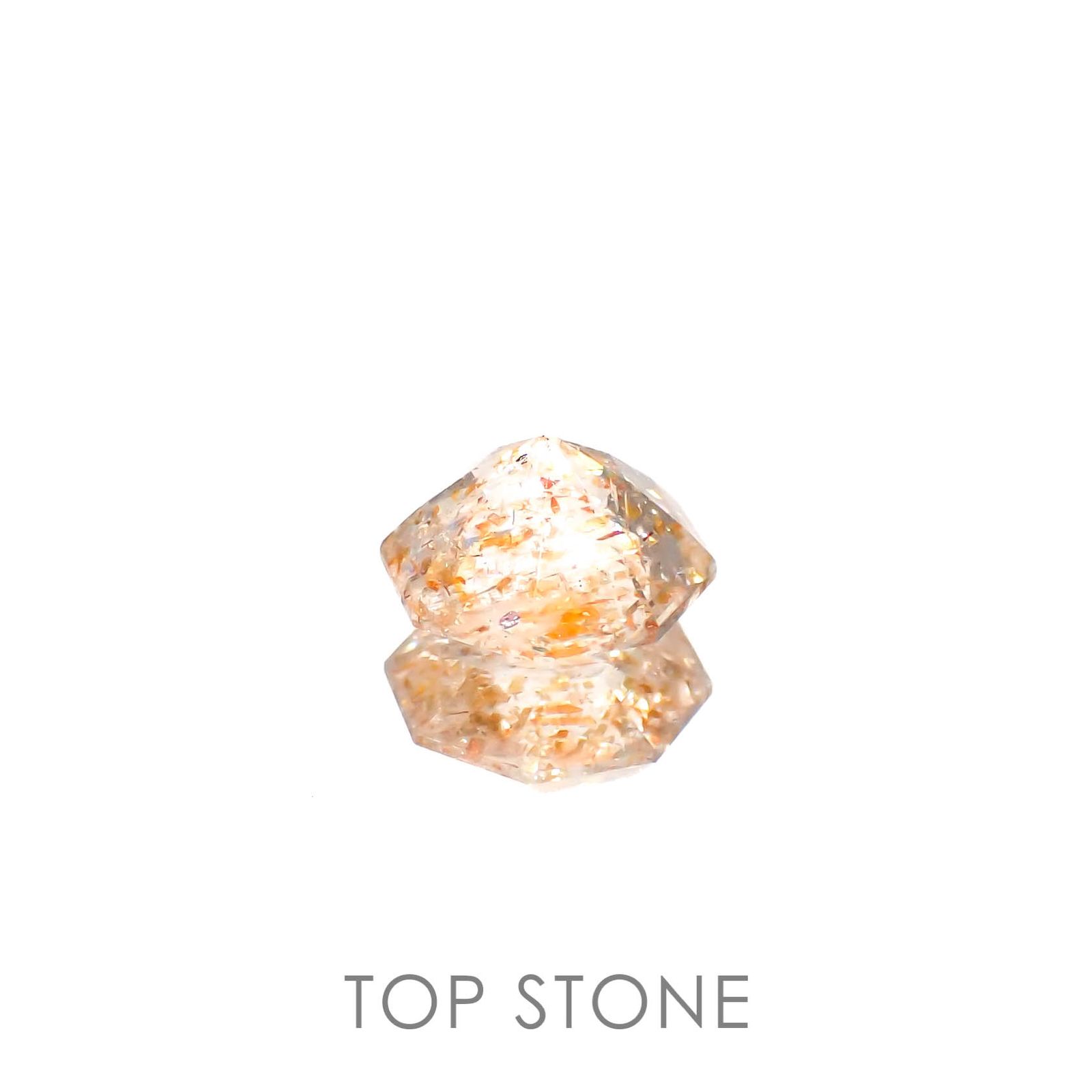 ◇オクタゴンカット◇イリュージョンサンストーン タンザニア産 0.88ct[230320950]6.5x6.4mm前後