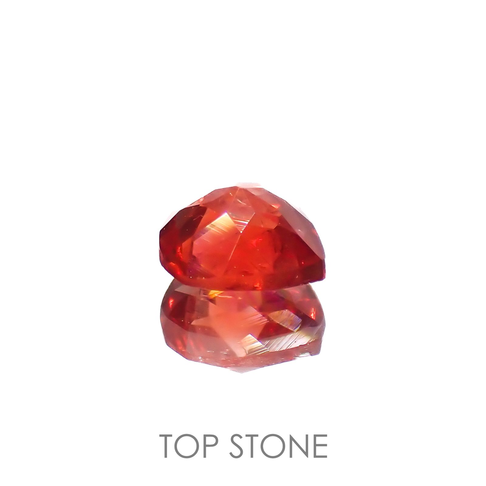 レッドラブラドライト(宝石名ラブラドライト)エチオピア産 0.35ct 識別済[221018268]4.8x4.6mm前後
