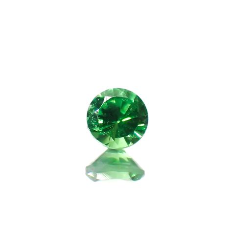 ツァボライト(宝石名グリーン グロッシュラー・ガーネット)タンザニア産 0.15ct 識別済[240226098]3.1x3.1mm前後