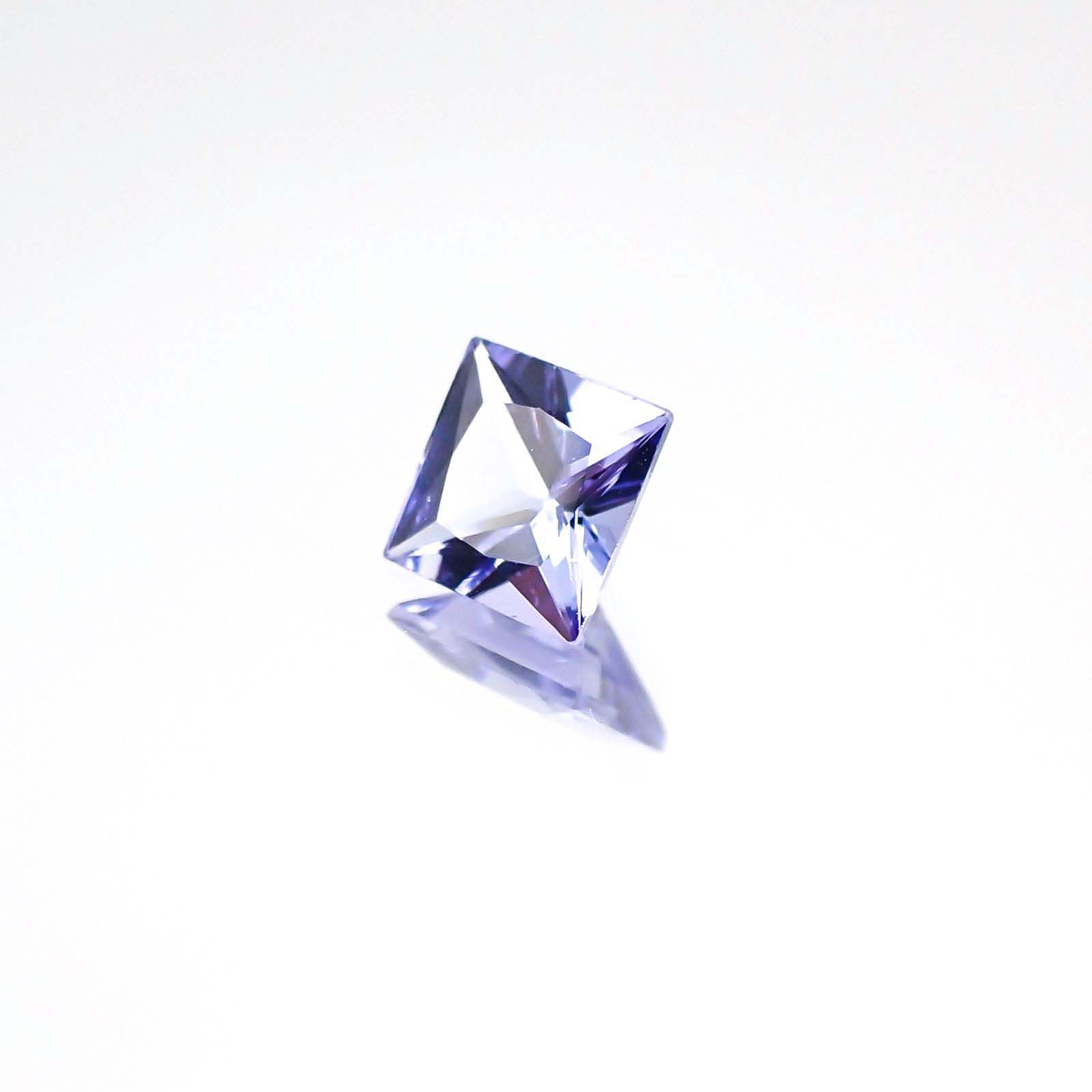 ◇プリンセスカット◇タンザナイト(宝石名タンザナイト)タンザニア産 0.38ct 識別済[230723013]4.3x4.3mm前後