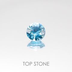 <ランダムセレクト1個販売> ブルージルコン カンボジア産 ルース 1.93ct前後 ラウンドカット[20095742]7.1×7.1mm前後