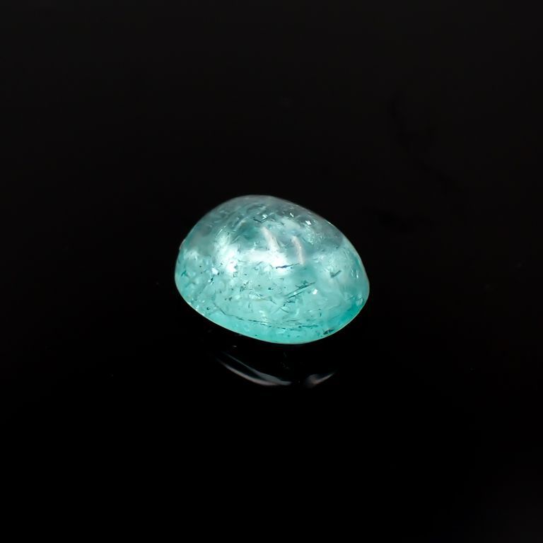 パライバトルマリン(宝石名トルマリン/別名パライバ・トルマリン)ブラジル・キントス鉱山産 0.792ct ソ付(宝貴協)[221018759]6.1x5.1mm前後