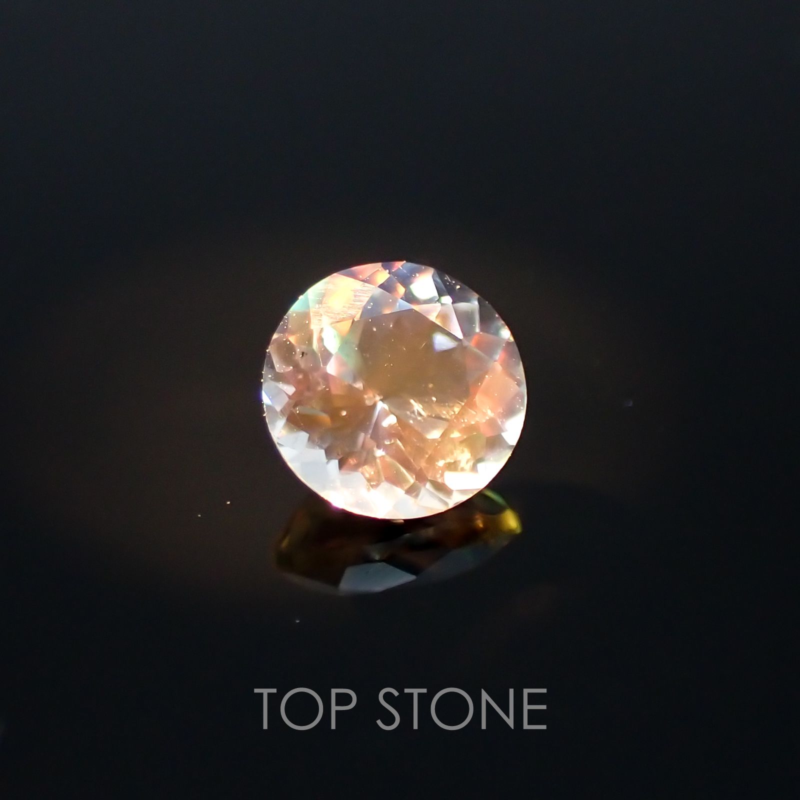 レインボームーンストーン(アンデシンラブラドライト) マダガスカル産 ルース 0.33ct[210310258]4.5×4.5mm前後 | TOP  STONE(トップストーン)