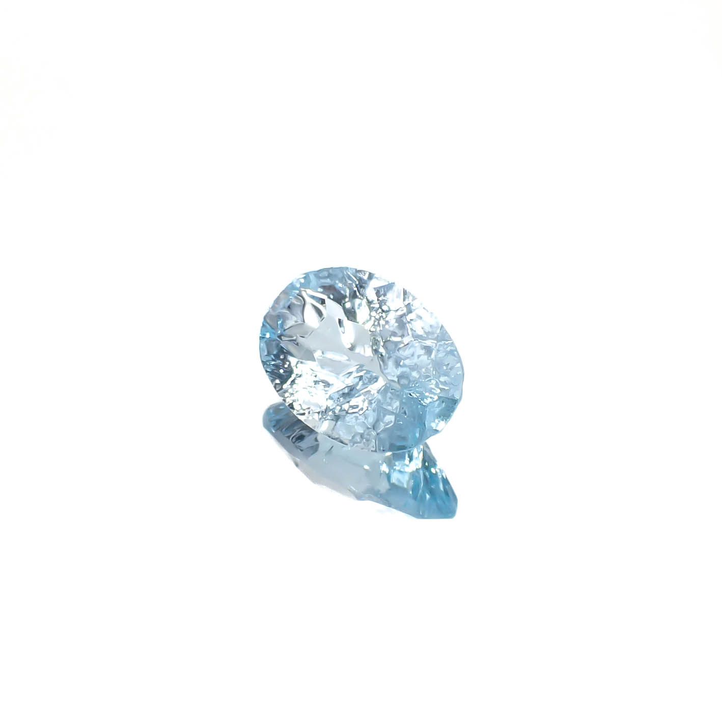◇カスタムカット◇ブルートパーズ ブラジル産 3.58ct [241029252]12x8.1mm前後