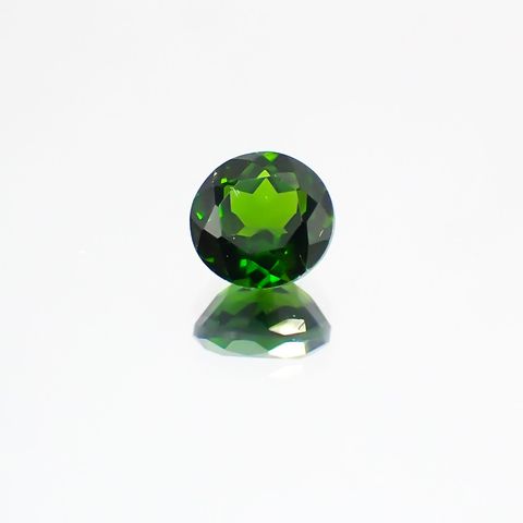 クロムダイオプサイド(宝石名クロム・ダイオプサイド)ロシア産 0.63ct 識別済[231124294]5.3x5.2mm前後