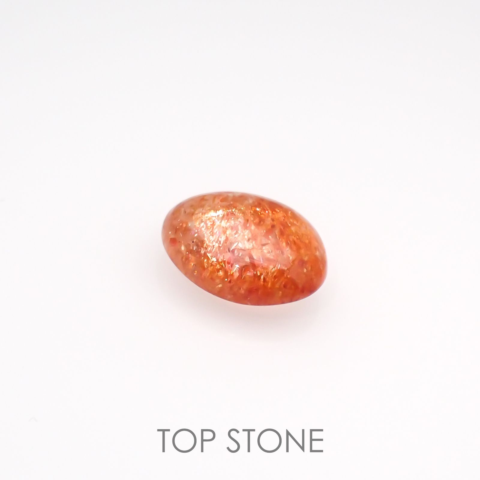 イリュージョンサンストーン(宝石名フェルドスパー) タンザニア産 1.68ct 識別済[210812313]9.1×6.9mm前後