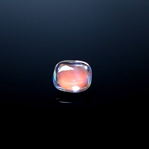 ◇バフトップカット◇レインボームーンストーン(宝石名ラブラドライト)マダガスカル産 識別済 0.96ct / 6.5x5.5mm前後 [250931036]