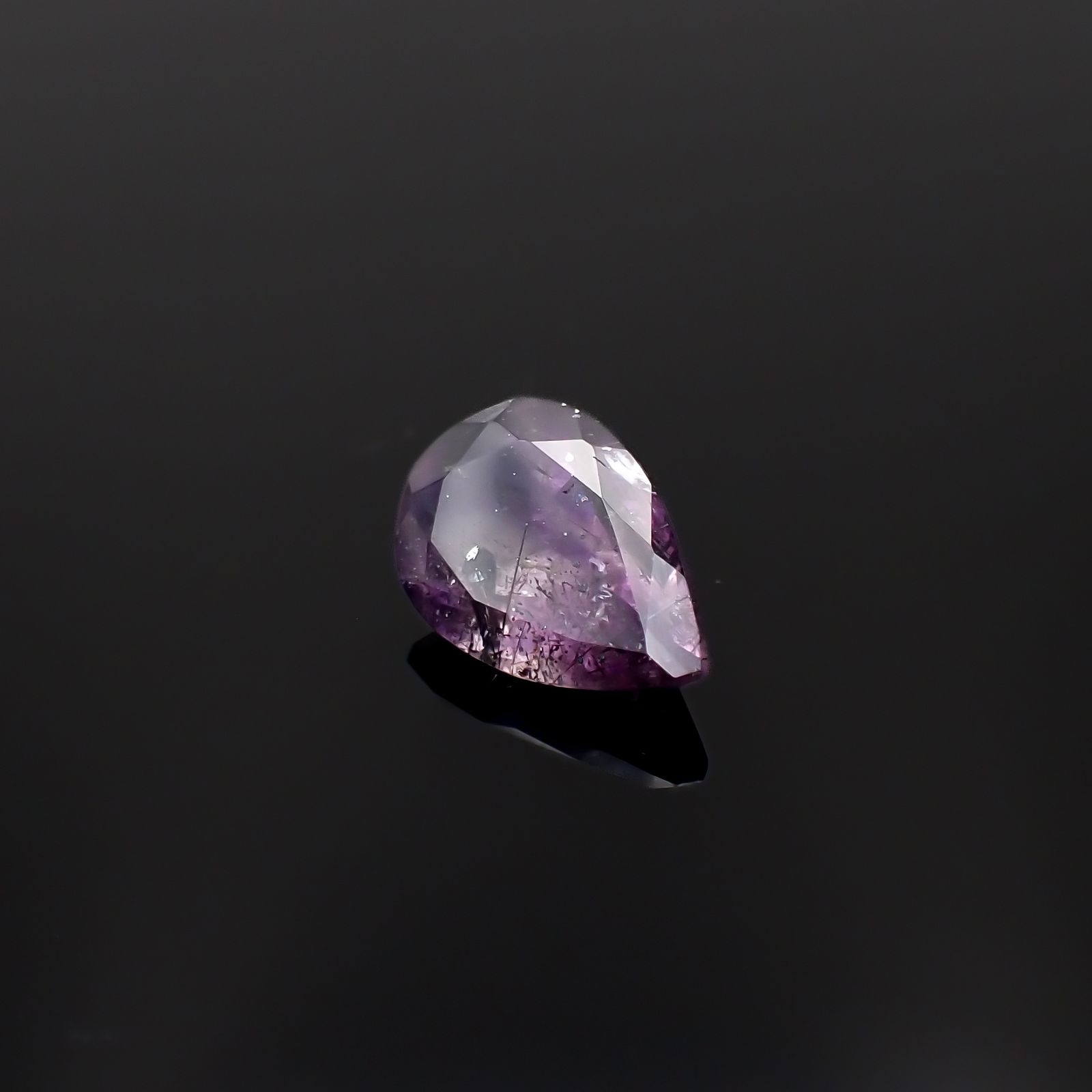 アメジストエレスチャル ナイジェリア産 4.02ct[231224660]14x9.2mm前後
