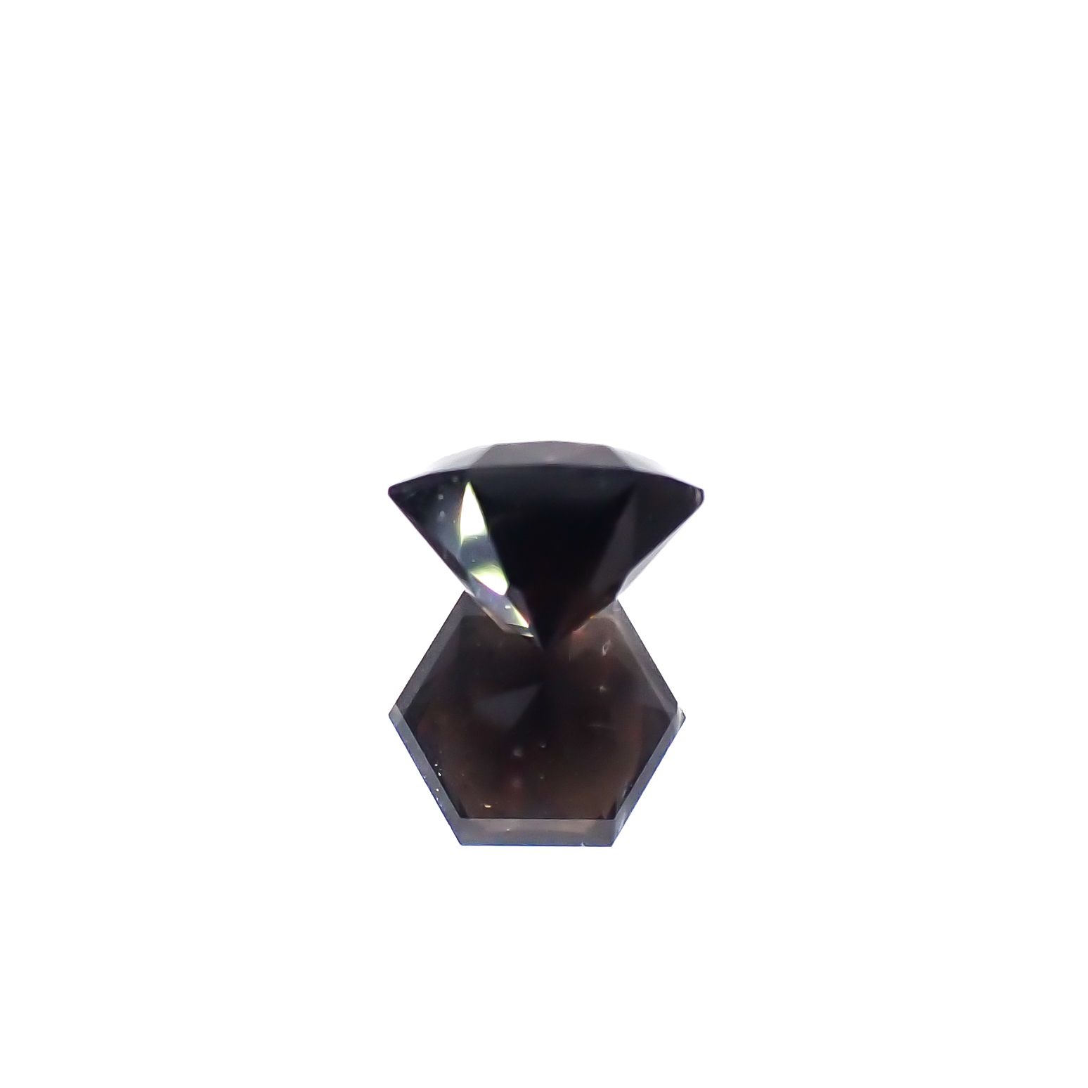 ◇ヘキサゴンカット◇モリオン チベット産 1.99ct[240427366]7.8x7.8mm前後