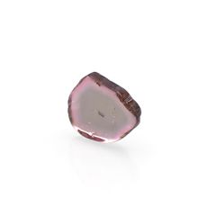 ピンクウォーターメロントルマリン 原石スライス  ブラジル産 2.90ct / 11.6x10.2mm前後 [251018620]
