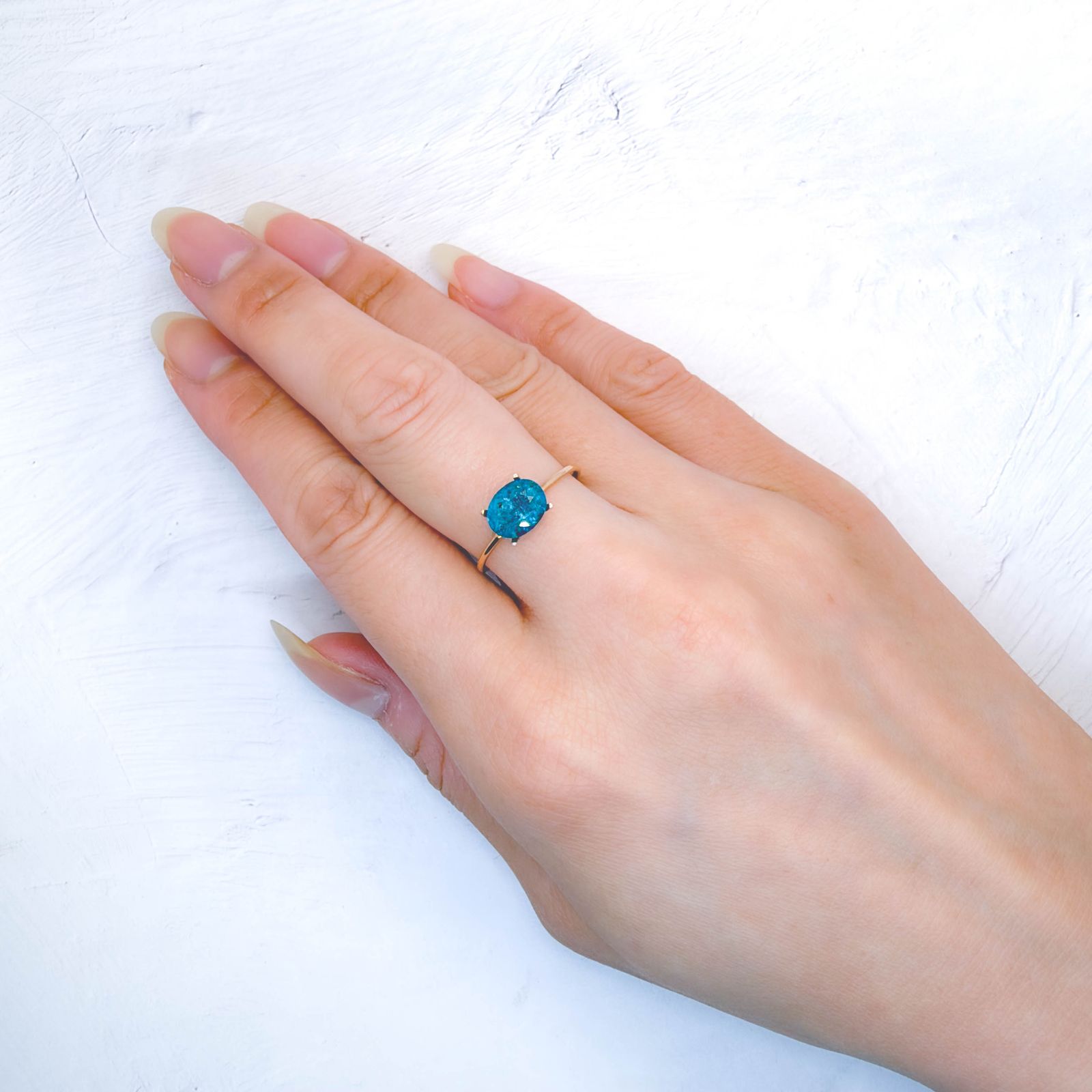 パライバトルマリン(宝石名トルマリン/別名パライバ・トルマリン)エチオピア産 GIA鑑付 1.24ct / 7.85x6.19mm前後 [260933198]