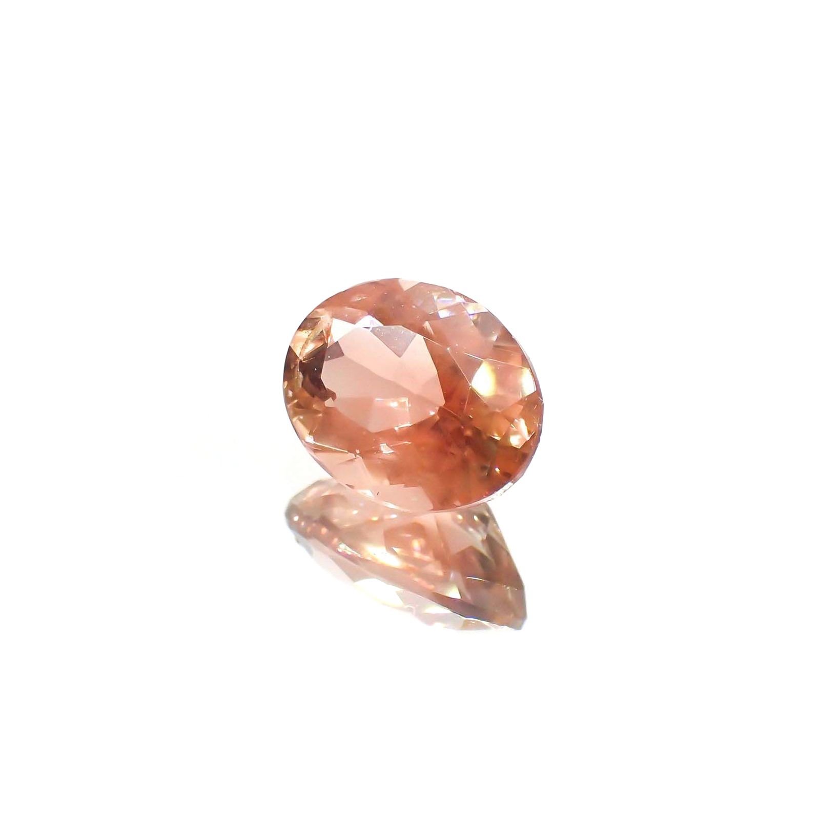 オレゴンサンストーン(宝石名ラブラドライト)アメリカ・オレゴン州産 識別済 1.88ct / 9.3x7.1mm前後 [230722703]