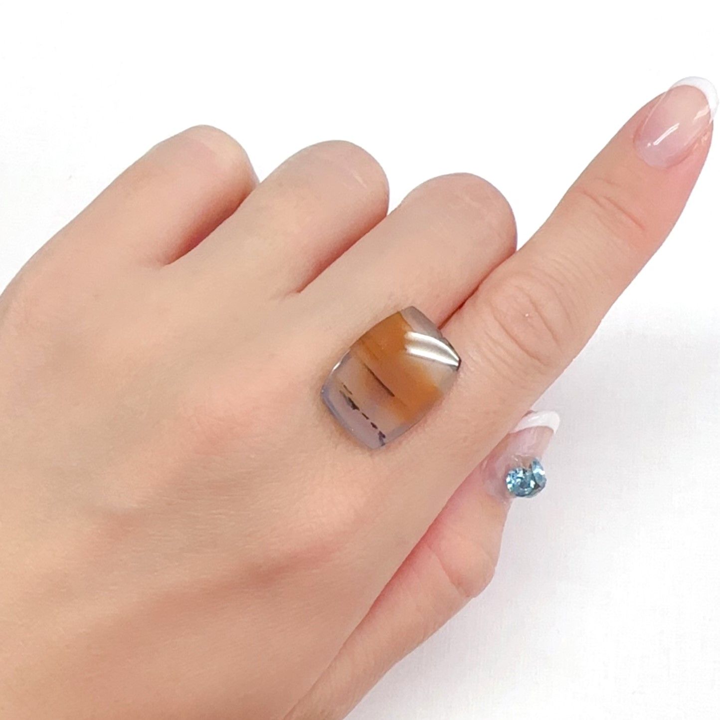 モンタナアゲート アメリカ・モンタナ州産 9.89ct[240427115]19.8x14.3mm前後