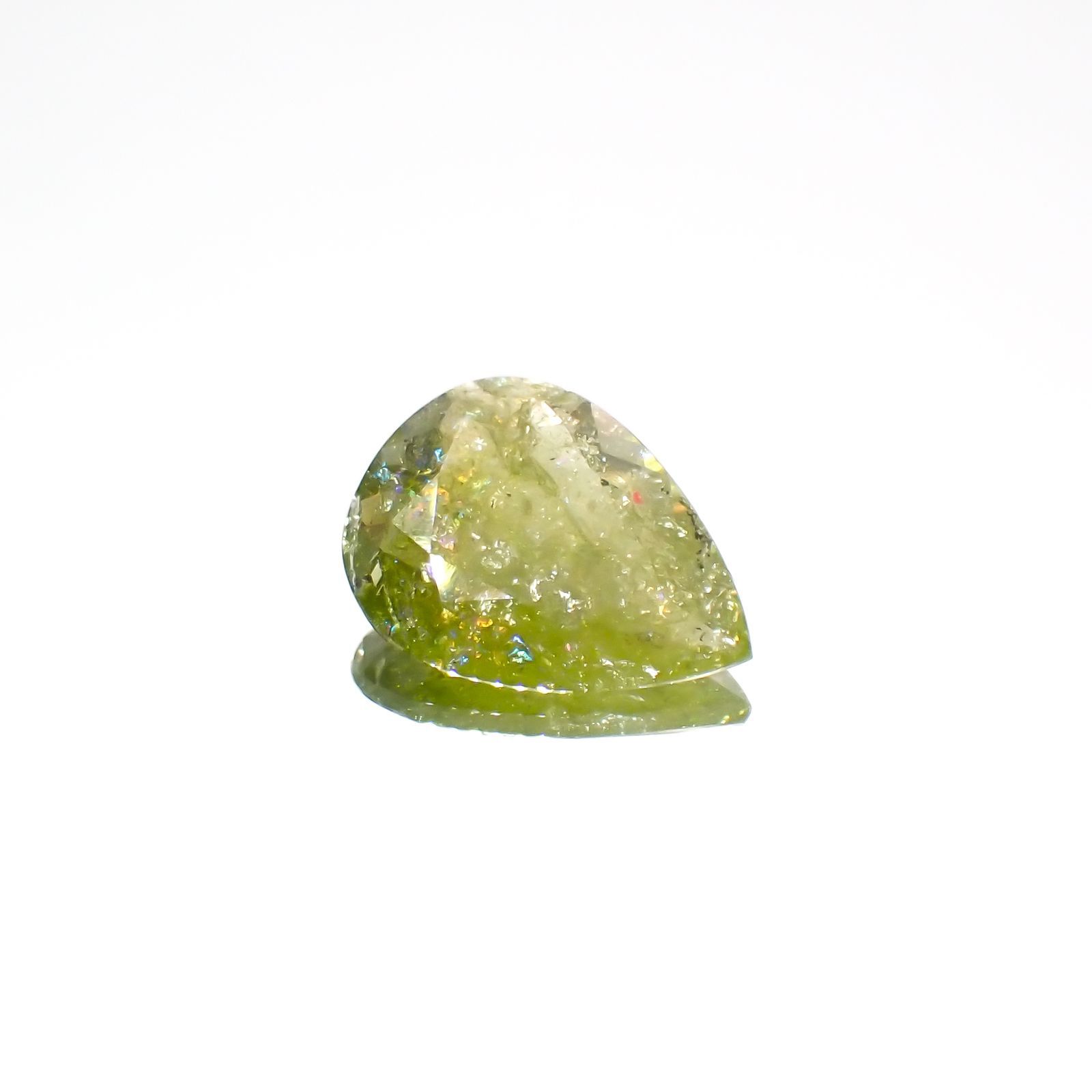 イリデッセンスクロムトルマリン(宝石名トルマリン)ケニア産 5.47ct 識別済[221119088]16.7x12.6mm前後