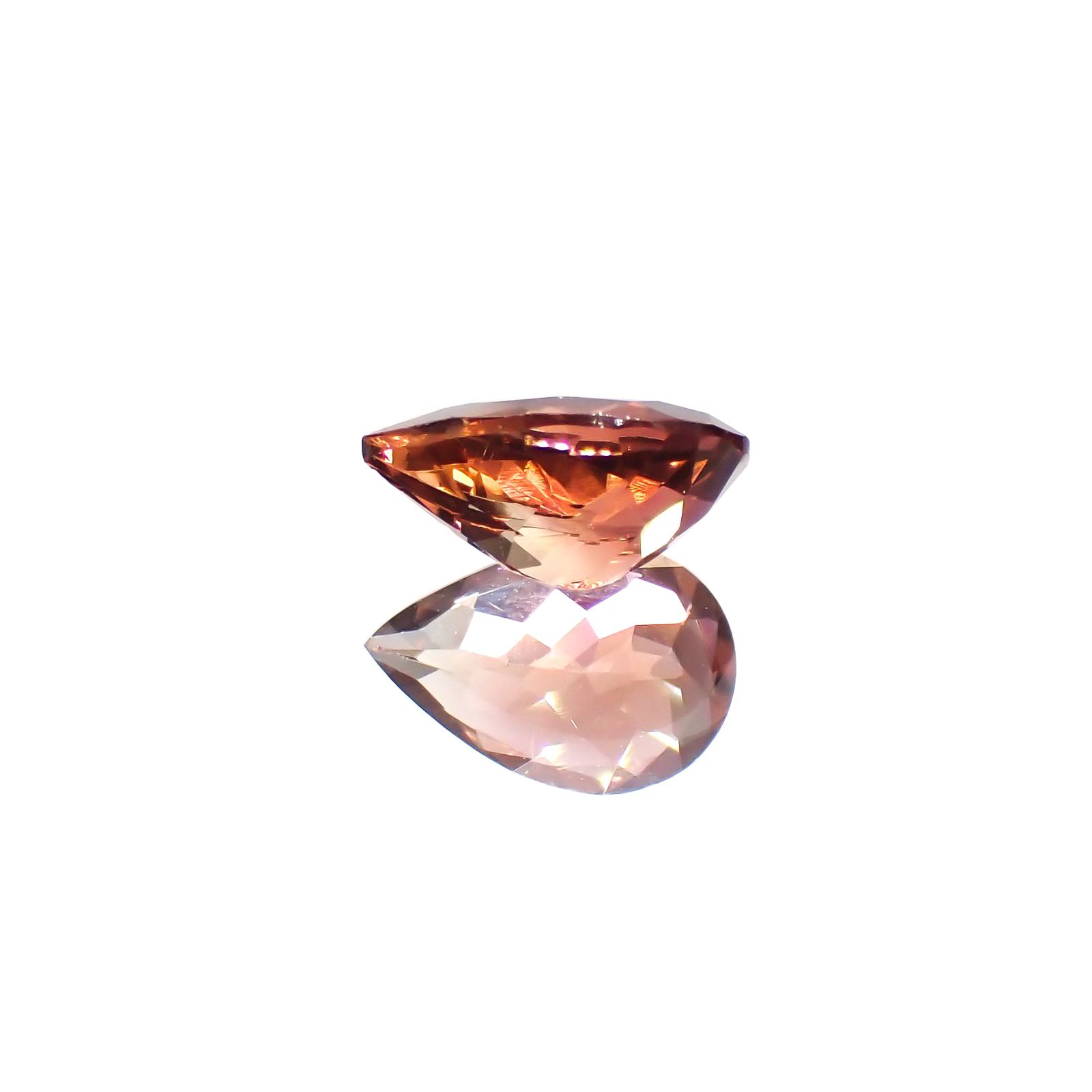 バイカラートルマリン(宝石名トルマリン)コンゴ産 1.26ct 識別済[250114996]9x6.1mm前後