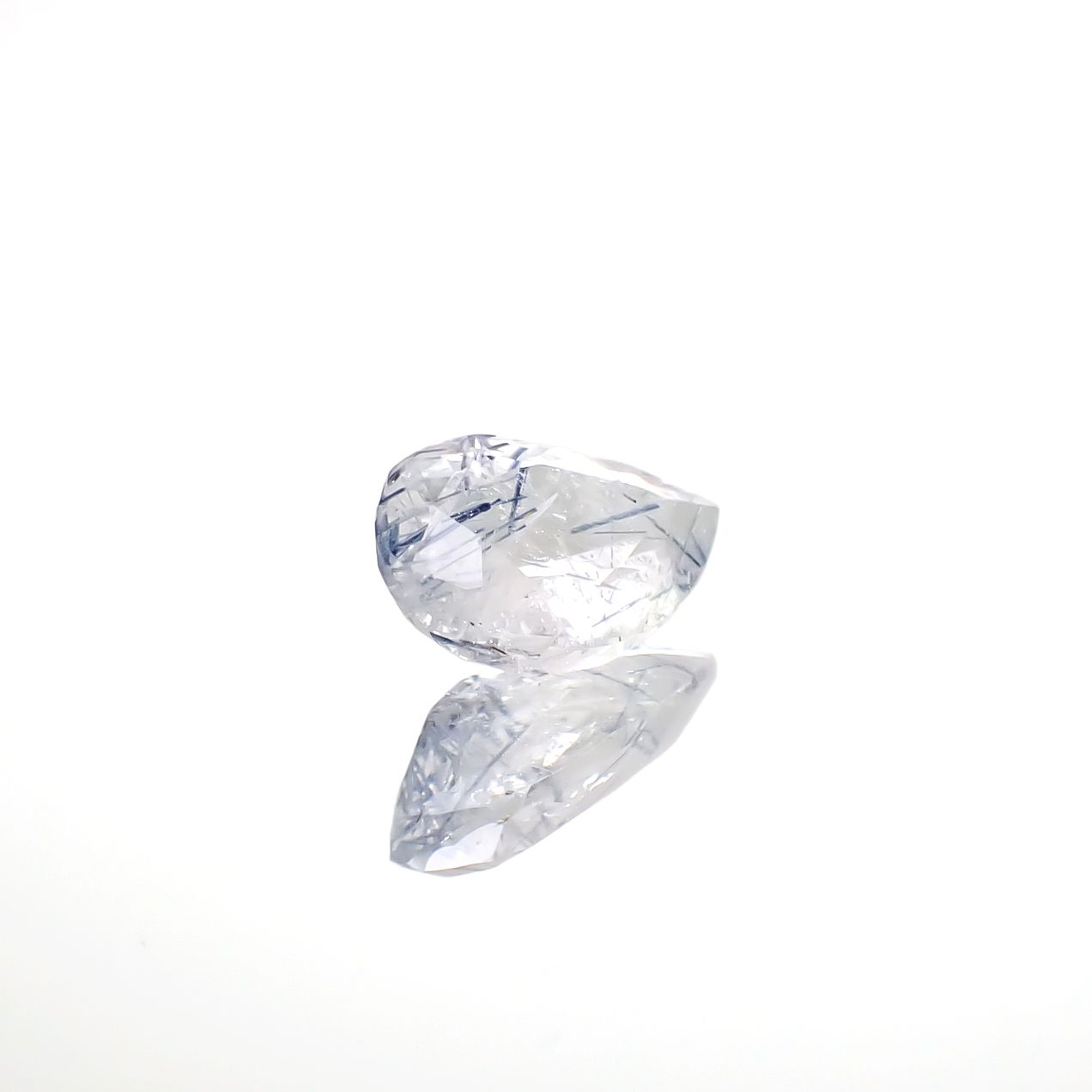 インディゴライトインクォーツ ブラジル産 1.12ct [241229606]9.6x6.1mm前後