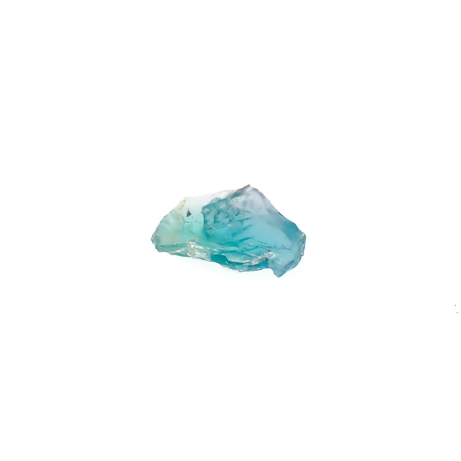 パライバトルマリン 原石スライス ブラジル・パライバ州バターリャ鉱山産 0.25ct [241029348]6.6x4.6mm前後