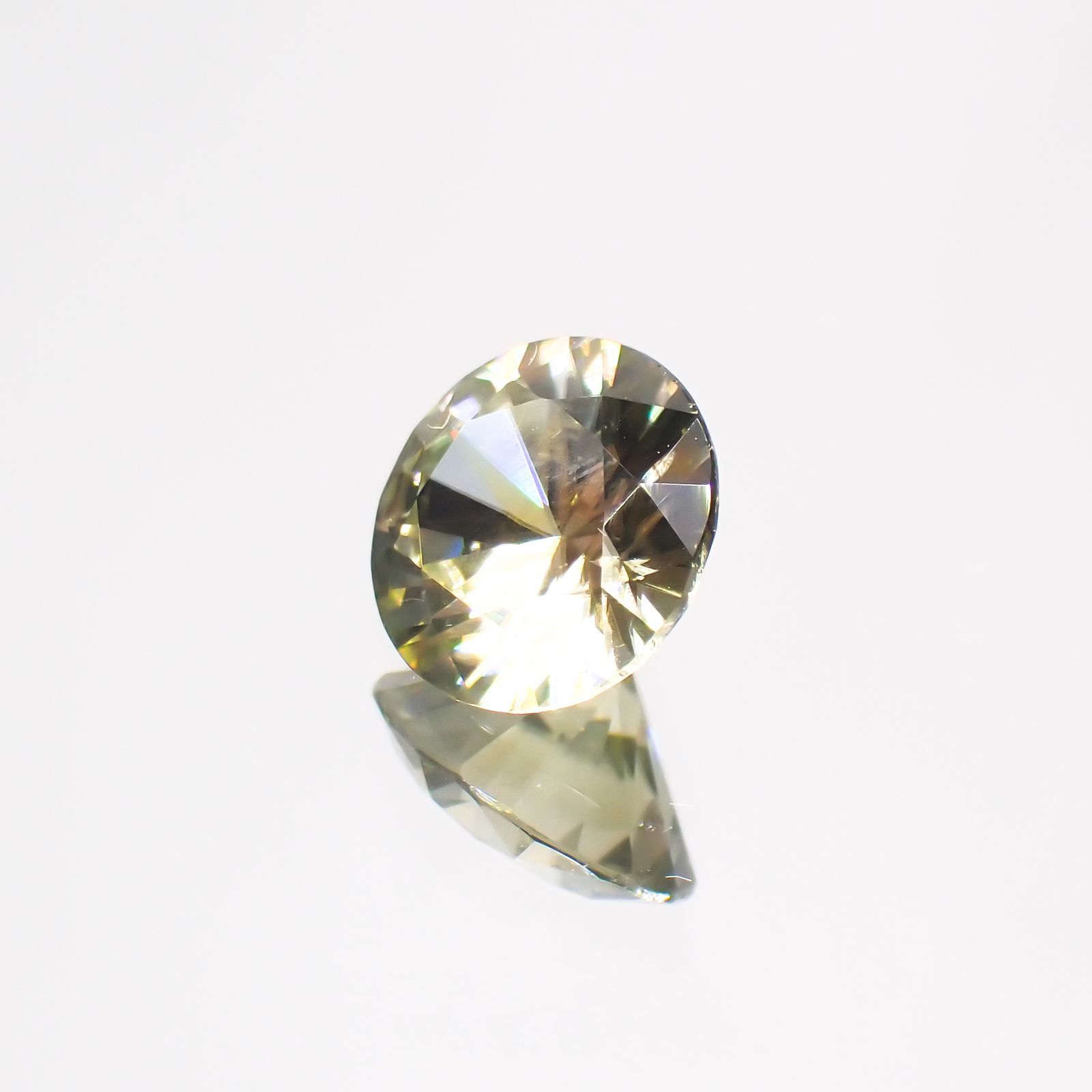イエロージルコン(宝石名ジルコン)スリランカ/カンボジア産 1.93ct 識別済[230823196]7.5x7.4mm前後