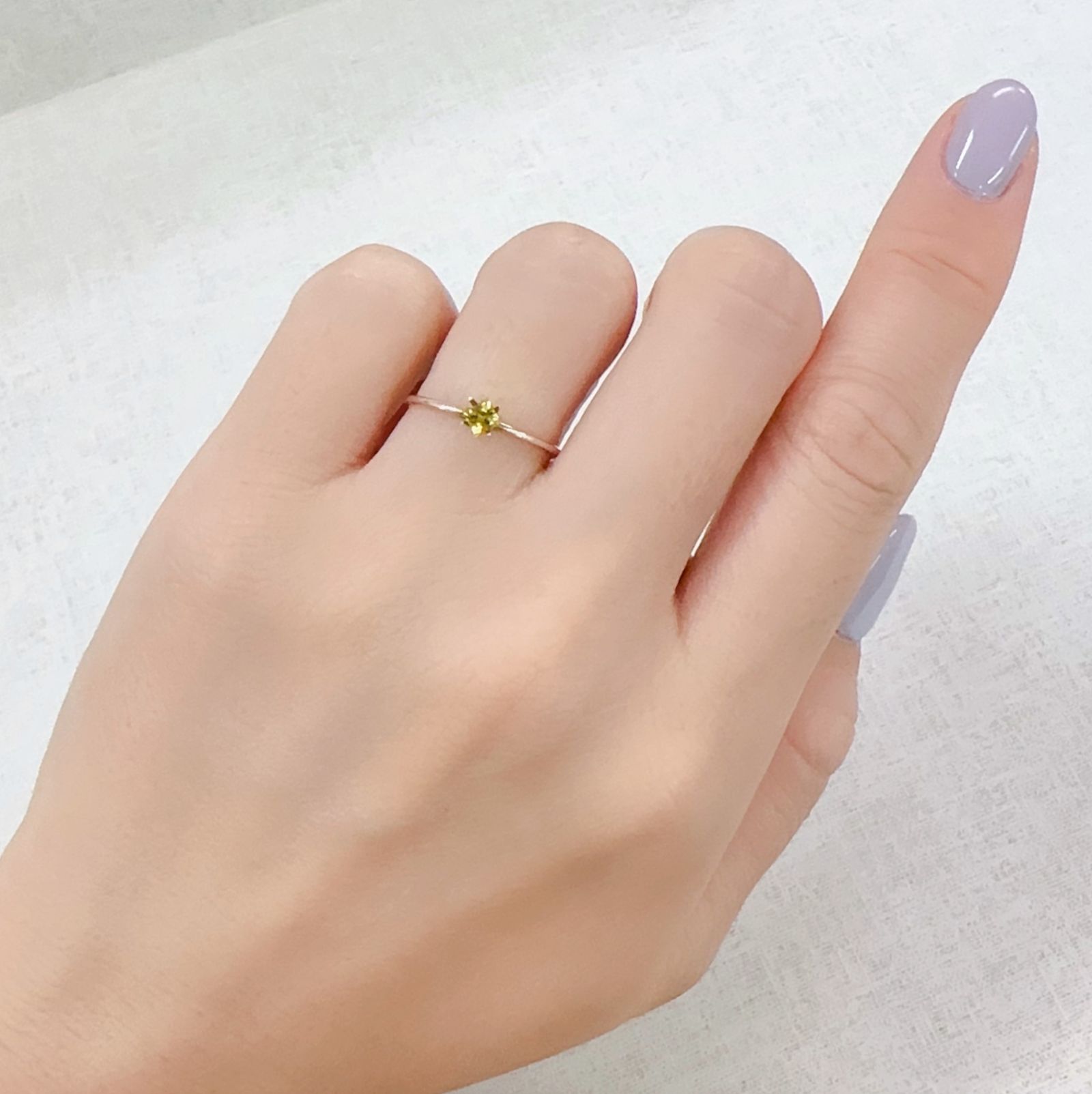 ◇プリンセスカット◇カナリートルマリン ザンビア・カナリー鉱山産 0.15ct[230823149]2.9x2.9mm前後