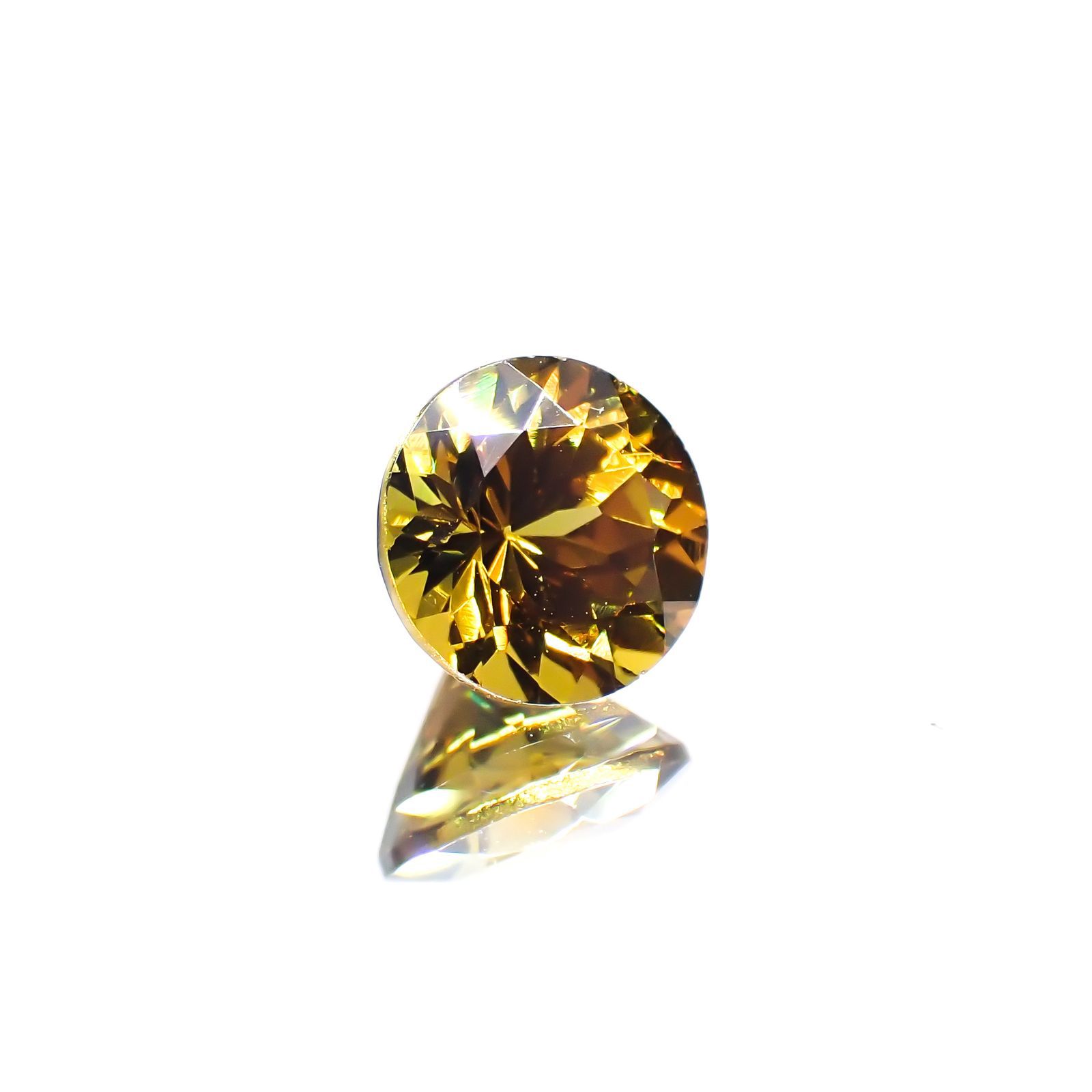 グロッシュラーアンドラダイトガーネット(宝石名グロッシュラー/アンドラダイト・ガーネット)ナミビア産 1.60ct 識別済[220114306]7x7mm前後