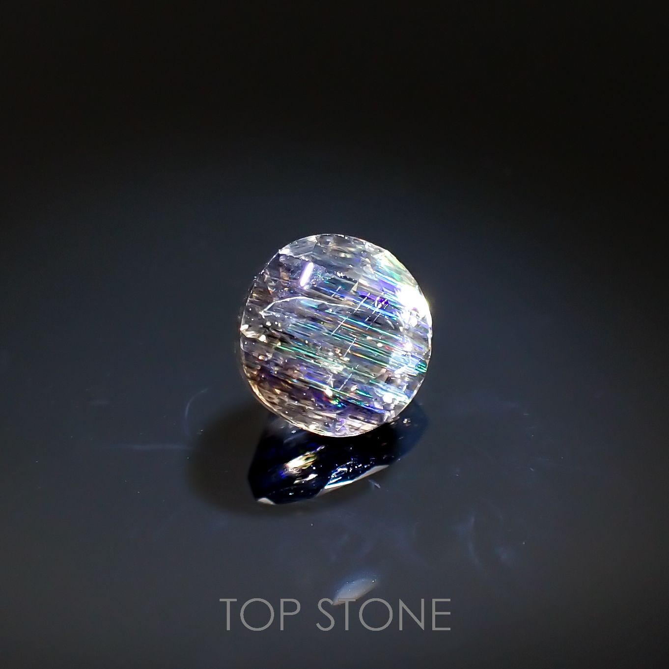 レインボースキャポライト ブラジル産 0.40ct[221018331]4.8x4.7mm前後